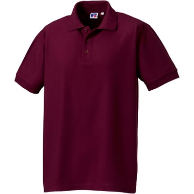 Russell Heren Ultimate Klassiek Katoenen Poloshirt (Bourgondië)