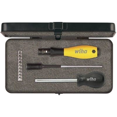 Wiha Momentschroevendraaierset TorqueVario®-S ESD 0,4-1,0 Nm assorti 14-delig, variabel instelbare momentbegrenzing incl. box - 43898