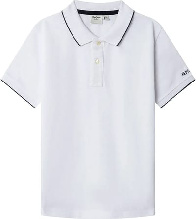 Pepe Jeans Hayden Korte Mouw Poloshirt Wit 10 Years Jongen