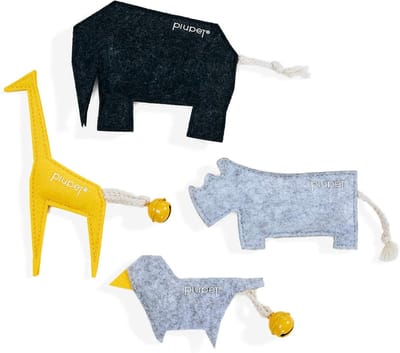 Set van 4 Kattenspeeltjes met Trendy Ontwerp en Kattenkruid voor Binnenkatten