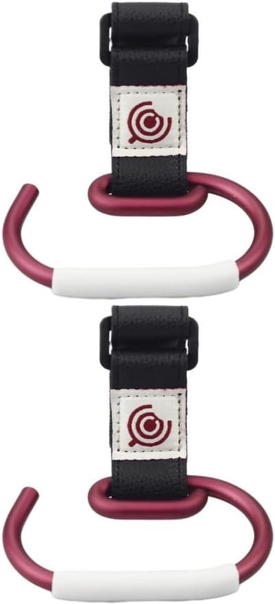 Kinderwagenhaken - Kinderwagenclips Hanger - Winkelen Organiseren - Aluminiumlegering - 9x12x1.4 cm - Zwart