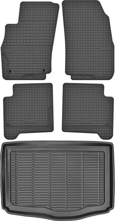 Max-Dywanik Serie - Kofferbakmat en Vloermatten - Fiat Grande Punto - 2006-2009 - Zwart