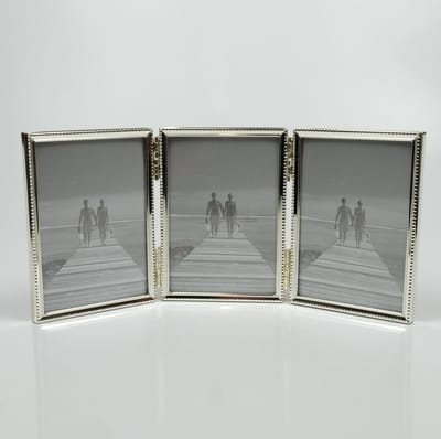 Fotolijst Zilver Parel Drieluik 10 x 15