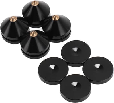4 Set Luidsprekerisolatiekussens, Antislip Schokbestendige Luidspreker Spike Pads, Aluminium Luidspreker Trillingsdemper Spikes voor CD DVD Speler Versterker Luidspreker