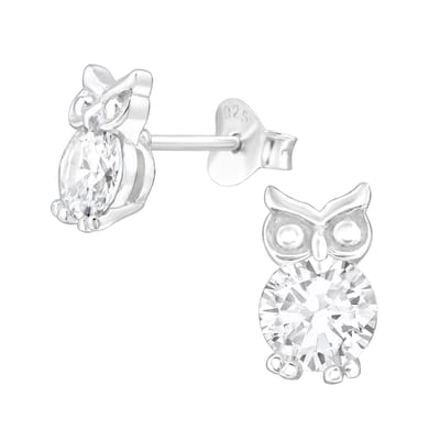 Montebello Oorbellen Alonna - 925 Zilver E-Coating - Uil - 9x5mm