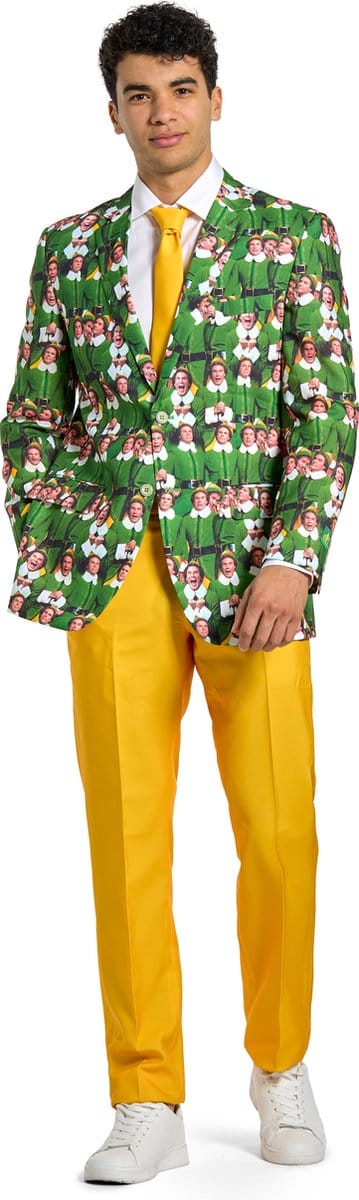 OppoSuits Elf Suit - Heren Pak - Kerstpak - Officieel Elf Kostuum - Kerst - Veelkleurig - EU46