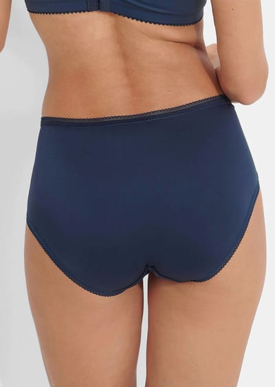 Beha zonder beugels met bloemenmotief - donkerblauw / gebloemd - Gr. 100 D van Goldner Fashion
