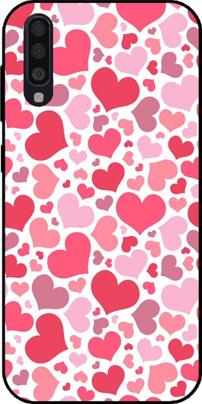 Smartphonica Telefoonhoesje Geschikt voor Samsung Galaxy A70/A70s met Hartjes Print - Hearts Design TPU Backcover Case - Kinder Hoesje met Hartjes Design geschikt voor Samsung Galaxy A70;Samsung Galaxy A70s