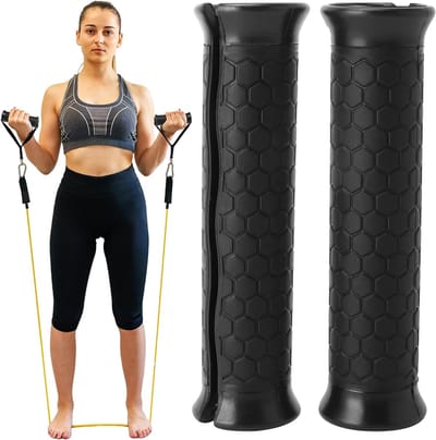 Comfortabele Fitness Band Handgrepen voor Weerstandsbanden - Antislip ABS/TPR, Ideaal voor Thuisgym en Krachttraining