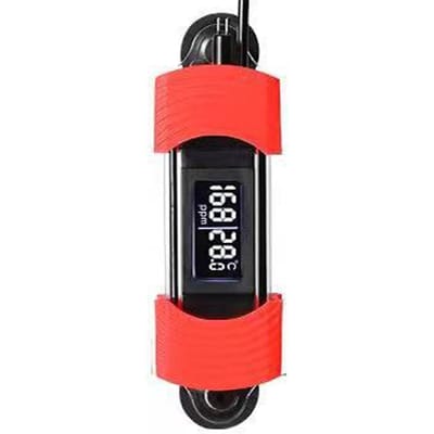 Thermomètre d'aquarium Affichage numérique HD Alimenté par USB Étanche Type d'étalonnage Thermomètre d'aquarium pour eau de mer avec black