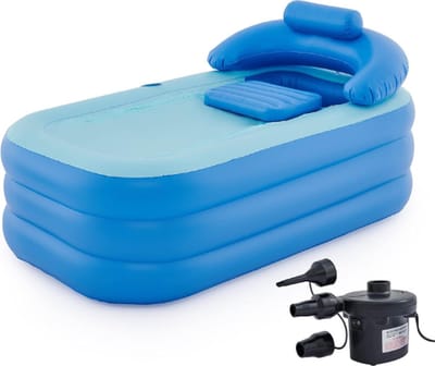 Opblaasbaar bad - Draagbaar bad - PVC-badkuip - met Elektrische Pomp - Spa-bad - voor Kinderen & Volwassenen - Zitbad