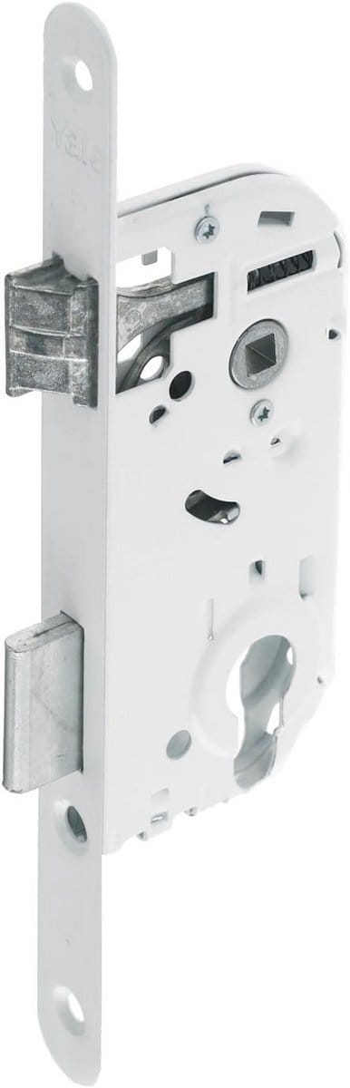 Inbouwslot - Deurslot - Toegangsbeveiliging - Omkeerbare beugel - As 40 mm - Wit