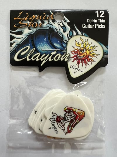 Clayton - Liquid Sun - plectrums - thin - 12-pack