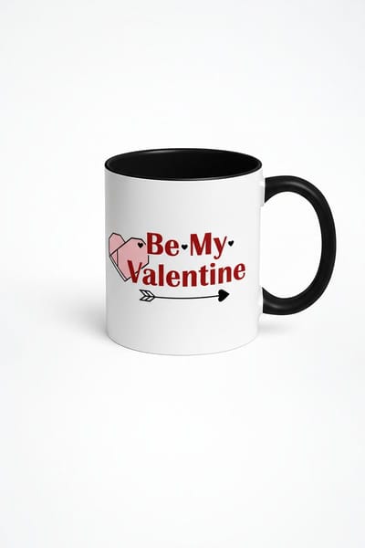Liefdevolle Valentijn Mok 'Be My Valentine' met Hart Design - Romantisch Cadeau Beker