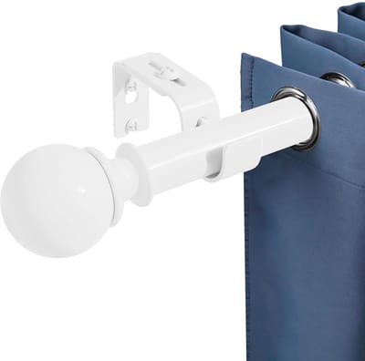 Gordijnroede met Beugels en Fittings - Geschikt voor Ooggordijnen - 70-176cm