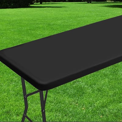 Elastische Picknicktafelhoes - Waterdicht Tafelkleed voor Buiten - Zwart 183 x 76 cm