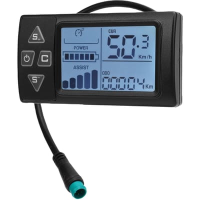 S861 Scooter LCD Display Meter Achtergrondverlichting Scooter Bedieningspaneel met Waterdichte Stekker voor Mountainbike