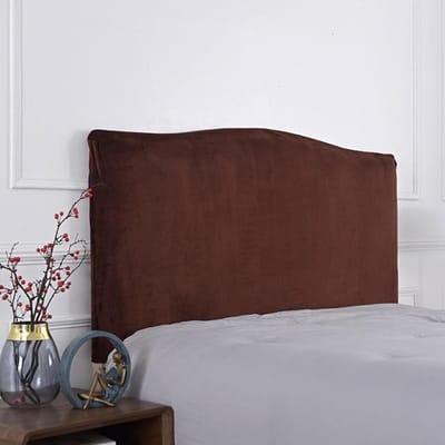 Effen kleur elastische Queen hoofdbordhoes zachte stofdichte hoofdbordhoes all-inclusive fluwelen hoofdbord wasbaar thuis hotel W220xH65-75cm