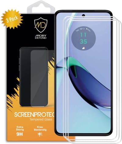 3-Pack MobyDefend Screenprotectors - Geschikt voor Motorola Moto G84 - Case-Friendly Screensavers - Gehard Glas