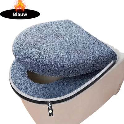 Nivard Wasbare Toiletbril Cover - Wc Bril Hoes - Toiletbril - Wc Deksel - Toiletafdekking - Verwarmde Wc Bril - Blauw