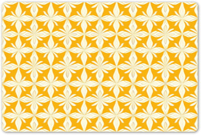 Placemats 45x30 cm - Placemat kunststof - 1 stuk - Patroon - Retro - Geel - Borden onderleggers - Decoratie voor op tafel - Keuken tafeldecoratie accessoires - Vinyl onderlegger - Tafelversiering