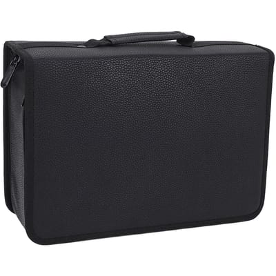 Marker Organizer Koffer 80 Sleuven Grote Capaciteit Opbergtas Canvas Ritszak met Handvat black