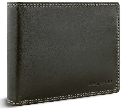 bugatti Leren portemonnee Savona Wallet With Flap 8CC Green olijfgroen