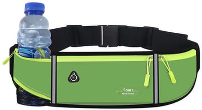 JeiibrZui Hardloopheuptasje - Waterdichte Heuptas - Comfortabel & Lichtgewicht Met Reflecterende Strips Voor Veiligheid - 1 - Geschikt Voor Hardlopen Groen