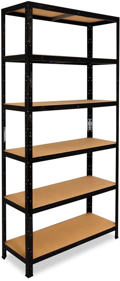 Shelfplaza BLACK metalen stellingkast - 230x120x45 cm - zwart - 6 planken