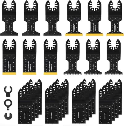 Zaagbladen Set - Multitool Bladen - Precisie Zagen - Ingebouwde Maatstrepen - 28 Stuks - Metaal