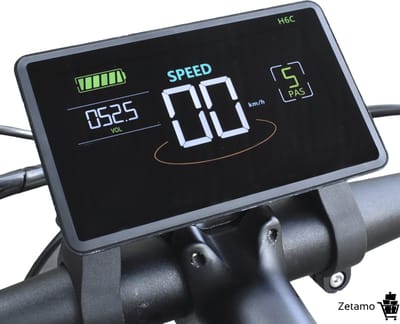 Zetamo H6C Display - Geschikt voor Ouxi - V20 fatbike LCD scherm 25 km/u begrensd