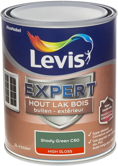 Levis - Expert Hout Lak Buiten High Gloss Mix - Shady Green C60 - Mengverf - 1 L