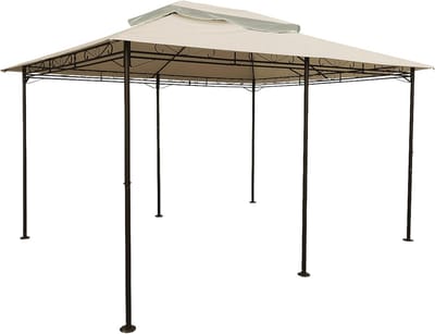 Vervangdak voor paviljoen - Paviljoendak - Bescherming tegen zon - Waterdichte PVC-coating - 4 x 3 meter - Beige