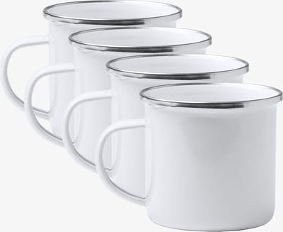 Set 4stuk geëmailleerde mokken, 380 Ml. koffie/thee/warm/koude dranken | retro design effen kleuren | vintage camping, picknick of reisbekers | Lichtgewicht, draagbaar en herbruikbaar