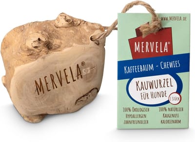 Natuurlijke Kauwwortel - Honden Tandenverzorging - Duurzame Bezigheid - 100% Koffiehout - 5x4x10 cm - Lichtbruin