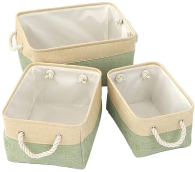 Dailygoods- Opbergdoos - Opvouwbaar - 36 x 26 x 16 cm - Decoratief - Handvatten - Geschikt voor kleding/speelgoed - Opbergmand