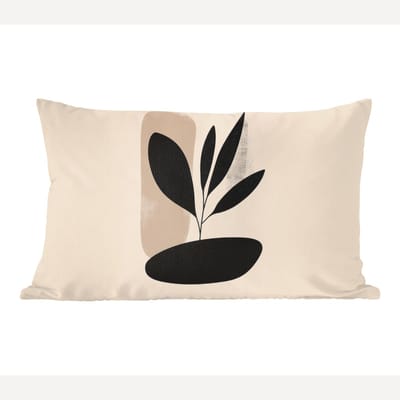 Sierkussens - Kussentjes Woonkamer - 60x40 cm - Plant - Beige - Japandi