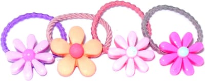 Elastiek met bloem roze tinten