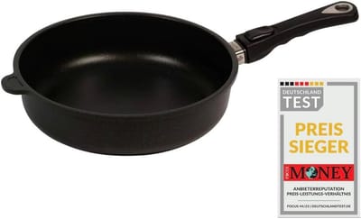 Gietijzeren Koekenpan 28 cm Met Afneembare Steel voor Vetvrij Bakken