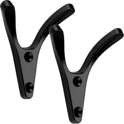 SOTECH 2 stuks Dubbele haken VOLT zwart mat 77 x 68 x 30 mm Jashaken uit de BlackLine collectie