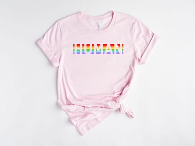 Lykke LGBTQ Unisex T-Shirt | Human | Lgbt Pride Rainbow T-shirt| Maat S
