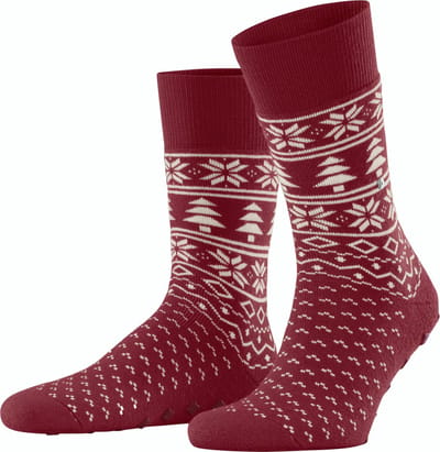 Burlington X-Mas Fair Isle HP Mannen Sokken (regular) - cranberry - Maat 40-46
