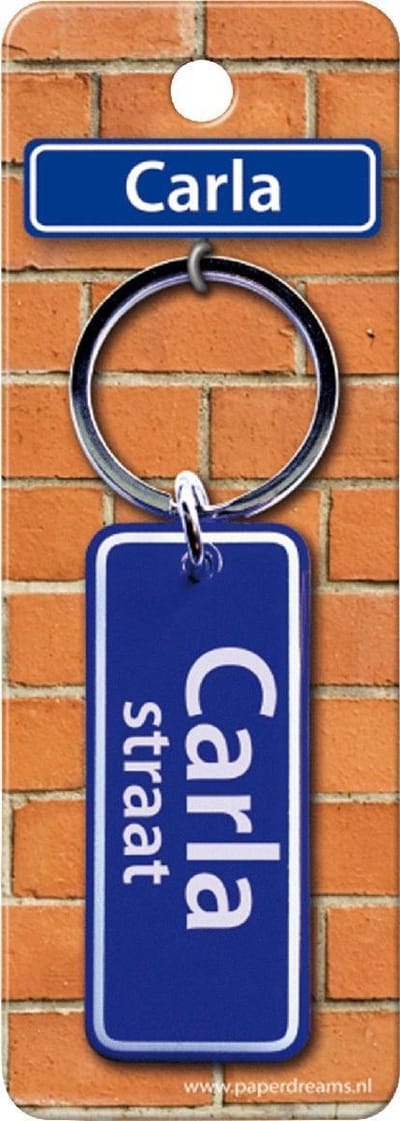 Paper Dreams Sleutelhanger Carla Straat 9 X 3 Cm Staal Blauw