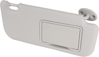 Zonnescherm voor Auto met Spiegeltje, Grijs PVC, Weerbestendig en Geschikt voor Bestuurderszijde, 36x15x4cm