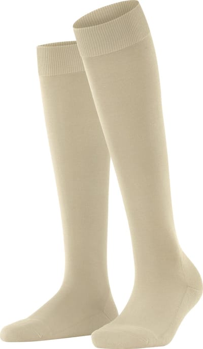 FALKE ClimaWool lang eenkleurig wol lyocell kniekousen dames beige - maat 41-42