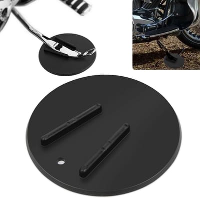 ZEYNOMAX- Kickstand Pad Universele Montage - Ondersteuning Kickstand Plate - Motorfiets Accessoires - Helpt Parkeren - Geschikt voor Zachte Grond - Motorsteun