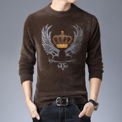 Pull à col roulé imitation vison pour hommes Automne et hiver Vêtement d'extérieur épais Style ample et décontracté Pull à manches longues 3XL black