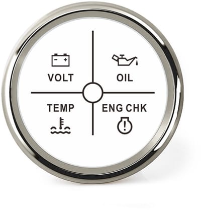 Hollex witte 4-in-1 Alarminstrument 9-32V Ø59mm