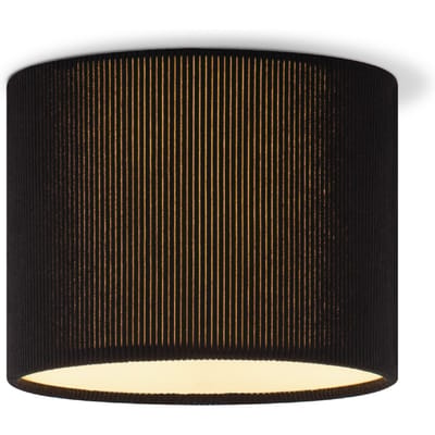 Home Sweet Home - Corduroy Plafondlamp - Cilinder - Black - Scandinavische stijl - ø22 x 17 cm - E27 Fitting - Geschikt voor Woonkamers en