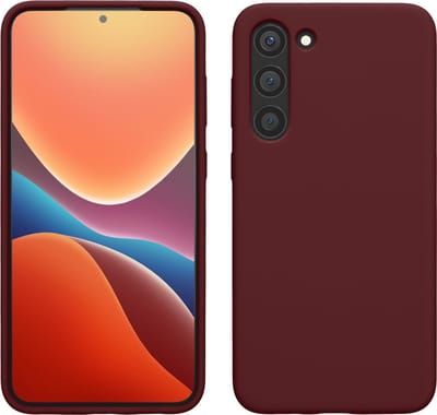 kwmobile telefoonhoesje geschikt voor Samsung Galaxy S23 Plus - Hoesje met siliconen coating - Smartphone case in bordeaux-violet